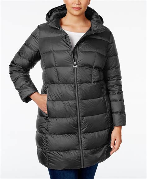 women's hooded puffer coat michael kors|Michael Kors puffer jacket packable.